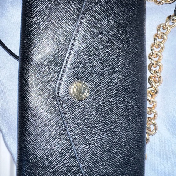 MICHAEL KORS: Black Crossbody with Gold Chain. BLACK LEATHER. - Picture 4 of 5